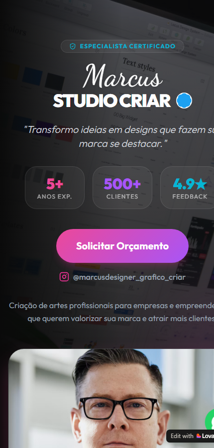 Site do Designer gráfico