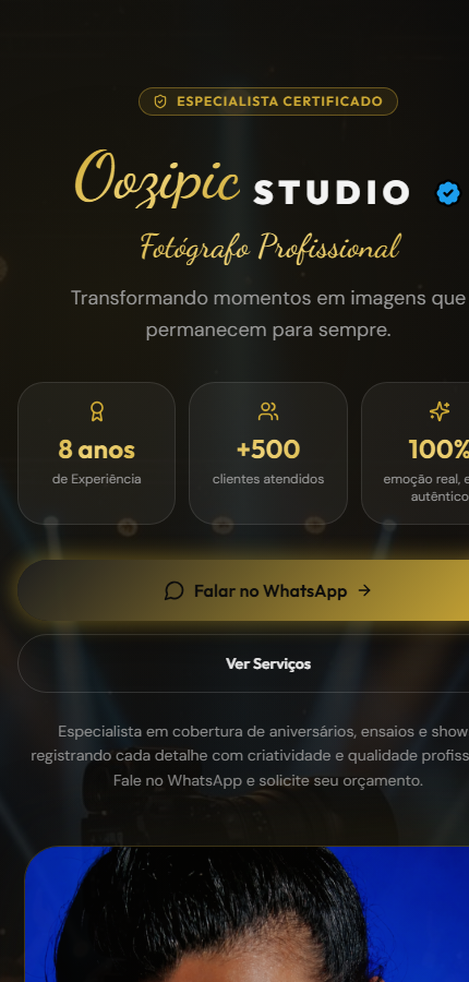 Site do Fotógrafo profissional